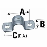 Seastar 031509 Clamp Holes For 33C Control Cables A:1" B:1/2" C:12/64". Fixed Price $17.47.
