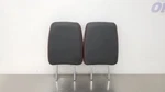 21 Nissan Titan Rear Headrest Set Pair Black Leather Orange Stitching Crew Cab. Fixed Price $250.00.