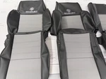1986-1995 Suzuki Samurai Front/rear Upholstery Seat Covers(dk And Lt Grey). Fixed Price $399.99.
