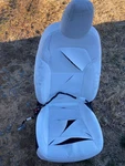 Tesla Model 3 Y Juniper Front Left White Seat 2025-2026 2700040-00-A Damanged. Fixed Price $500.00.