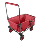 Zenithen Large Folding Portable Wagon With Travel Wheels, Red. Fixed Price $64.75.