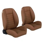 Tmi Pro Low-back Cruiser Collection Saddle Brown Bucket Seats W/ Stitching. Fixed Price $1068.00.