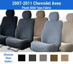 Plush Velour Seat Covers For 2007-2011 Chevrolet Aveo. Fixed Price $205.00.