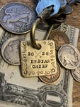 2026 Indian Chief Motorcycle Brass Key Fob Scout. Fixed Price $28.50.