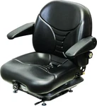 Milsco Black Vinyl V5300 Seat And Suspension With 11.25" X 11" Mounting W/ Arms. Fixed Price $729.99.