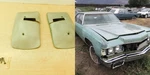 Shoulder Seat Belt Retractor Covers Pair Green 1974-1978* Gm Full Size 74CI2-3C4. Fixed Price $30.00.