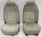 Ford Mustang Hatchback Fox Front Seat Cloth Left Right Gray Track 87-93 Oem. Fixed Price $899.95.