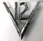 Jaguar E-type V12 Trunk Emblem BD37600 Chrome Original. Fixed Price $55.00.