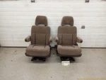 Mitsubishi Delica L300 Van Pair Of Rear 2ND Second Row Cloth Seat Tan Fits 86-94. Fixed Price $935.86.