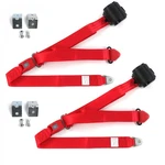 Ford Mustang 1979 1993V Standard 3PT Red Seat Kit W/BRACKETS-2 Belts. Fixed Price $271.50.