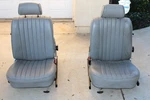 73-85 Mercedes R107 500SL Set Of 2 Front Left & Right Leather Seat Gray. Fixed Price $1200.00.