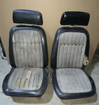 Bucket Seats Rare 69 Camaro Deluxe Black Houndstooth, With Tracks Good Cores. Fixed Price $885.00.