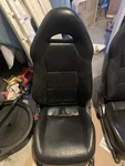 Toyota Celica Gts Black Leather Front Seat Set With Rails Fits 00 01 02 03 04 05. Fixed Price $500.00.