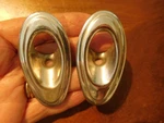 1937 1940 Cadillac Lasalle Robe Rail Brackets Seat Back Grab Handle Bezel Escutc. Fixed Price $29.95.
