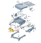 Vw Touareg 7P MK2 Left Passenger Seat Storage Compartment 8K0882601D95T. Fixed Price $181.16.