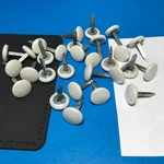 Pearl White Vinyl Seat & Upholstery Panel Button, Ford Gm Mopar Custom Hot Rod. Fixed Price $5.00.