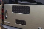 New Defender Rear Door Spare Wheel Bracket Covers (aluminum) For Land Rover L663. Fixed Price $425.00.