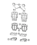 Genuine Mopar Second Row Armrest Left Seat Inboard 6XS381X7AC. Fixed Price $74.35.