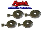 1970-1972 Olds Cutlass 442 Bucket Seat Chrome Headrest Escutcheon Set. Fixed Price $64.00.