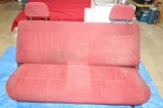 87-91 Ford F150 F250 F350 Truck Bench Seat Cloth Red Front W/ Headrests Clean. Fixed Price $399.50.