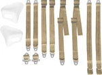 Pg Classic 2850-70BUK-650 Mopar 1970 E-body Bucket Seat Belt Set (tan). Fixed Price $906.99.