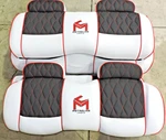 New Front & Rear Club Golf Cart Seats Custom Lazy Life Black/white Complete. Fixed Price $549.00.