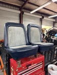 Vintage Original 66-77 Ford Bronco Front Bucket Seats & Bench Red Blue Gray. Fixed Price $1000.00.