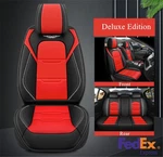 Pu Leather 5-SEATS Car Cushion Covers Full Surrounded Front+rear 4 Seasons. Fixed Price $81.99.