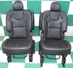 21' Telluride Black Leather Rear Second 2ND Row Captains Buckets Pair 2X Seats. Fixed Price $949.99.