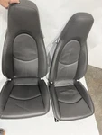 Porsche 997 911 Front Left Right Powered Grey Leather Seat Set 2005 - 2012 Oem. Fixed Price $2050.00.
