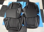 New Front Seat Cover Kit Black W/ White Piping Triumph TR4A 1965-67. Fixed Price $674.00.