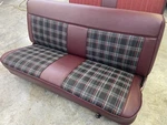 1973-1987 C10 Chevy Truck Plaid Seat Cover, Select Burgundy, Brown Or Black. Fixed Price $475.00.
