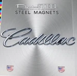 Cadillac Script Metal Emblem Magnet 6" X 1.5". Fixed Price $24.95.