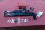 1955-64 Ford, Mercury Seat Belt Kits, Turquoise, Nos! Rotunda C3RZ-6261200-C. Fixed Price $1149.99.