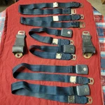 1968 Ford Mustang Seat Belts - Dark Blue. Fixed Price $150.00.