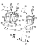 Genuine Mopar Rear Seat Back Cover 5RC43DX9AA. Fixed Price $1173.00.