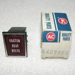 Nos 1972-73 Oldsmobile Delta 88 Custom Cruiser 98 Toronado Seat Belt Warning Tt. Fixed Price $49.00.
