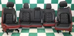 19' Ram Rebel Crew Black Red Vinyl Power Heated Front Buckets Backseat Seats Set. Fixed Price $1845.84.