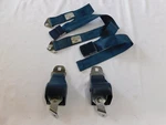 Nos Oem Ford 1965 1966 Galaxie 500 Blue Front Seat Belts Xl Ltd. Fixed Price $219.00.