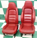 05' Corvette *wear* Red Leather Heated Memory Dual Power Bucket Seats Pair 2X Oe. Fixed Price $812.24.