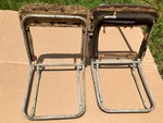 Jaguar Mark 2 Front Seat Frames, Original Gray Paint Pair With No Tracks. Fixed Price $150.00.