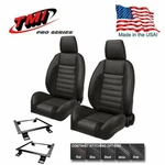Tmi Pro Series Sport Bucket Seats W/headrests, Brackets For 1971 - 73 Mustang. Fixed Price $2374.31.