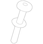 Genuine Nissan Lock Knob 88645-3VM0B. Fixed Price $6.10.