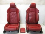 18-24 Audi B9 S4 Sedan Front Seat Arm Rest Set Red Leather Left Right Oem 041525. Fixed Price $1517.03.