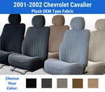 Plush Velour Seat Covers For 2001-2002 Chevrolet Cavalier. Fixed Price $205.00.