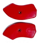Oem Ford 1965-1967 Mustang Bright Red Seat Hinge Covers. Fixed Price $55.00.