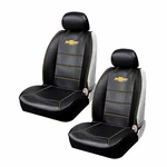 Chevy Bowtie Black Car Truck Suv 2 Front Synthetic Leather Side Seat Covers Set. Fixed Price $79.66.