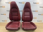 2017 Porsche 718 Cayman Oem Left & Right Red Leather Front Seats *flooded*. Fixed Price $699.00.