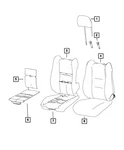 Genuine Mopar Front Seat Cushion Cover Left 6RL27DX9AB. Fixed Price $546.39.