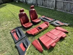 07-13 Oem Bmw E82 128 335 Leather Coupe Seats Door Panels Interior Coral Red Set. Fixed Price $880.00.